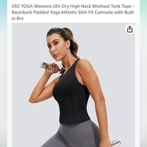 CRZ built in bra yoga top